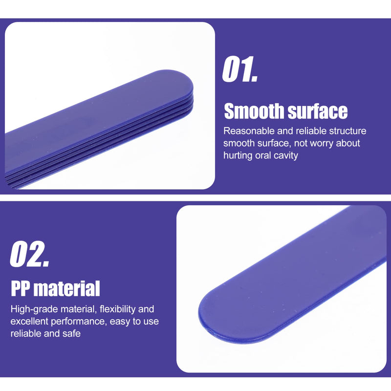 [Australia - AusPower] - ibasenice Spatula Depressors Plastic Sticks - 75 Pcs Spatula Mouth Depressors Depressors Bulk Plastic Sticks Professional Sticks Clinic Sticks 14.5X1.8CMx3pcs Dark Bluex3pcs 