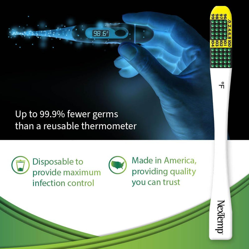 [Australia - AusPower] - Ultra Single-Use Thermometers - Individually Wrapped Disposable First Aid Supplies with High-Accuracy Readings, for Work, Home, and Travel, Fahrenheit, 24-Pack, by Medical Indicators Inc. 24 pack (Fahrenheit) 