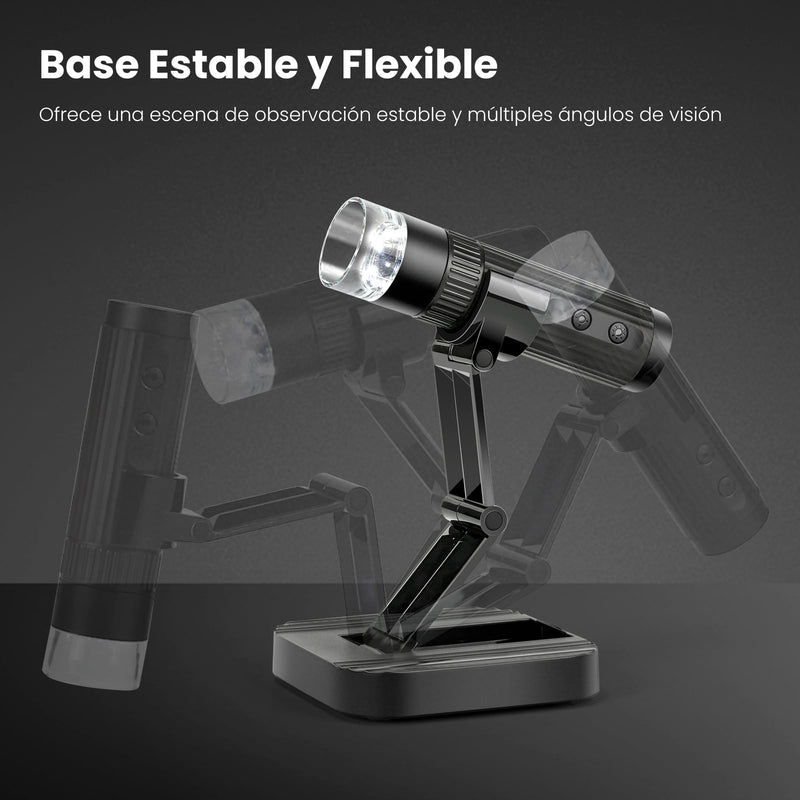 M2C Wireless Digital Microscope 50X-1000X Handheld Portable Microscope 1080P HD with Adjustable Stand, USB Mini Coin Microscope Camera Magnifier Compatible with iPhone Android iPad & PC