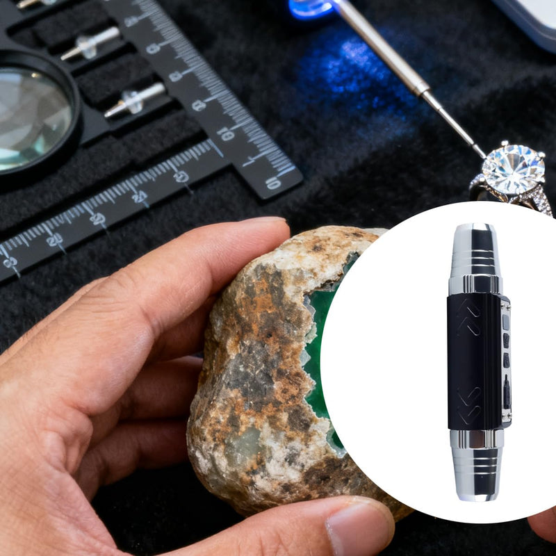 Ausi Gemstone Identification Lamp, 6 in 1 Lighting Electronic USB Rechargeable Diamond Detector Identifier Mineral Gemstone Jewelry Tester