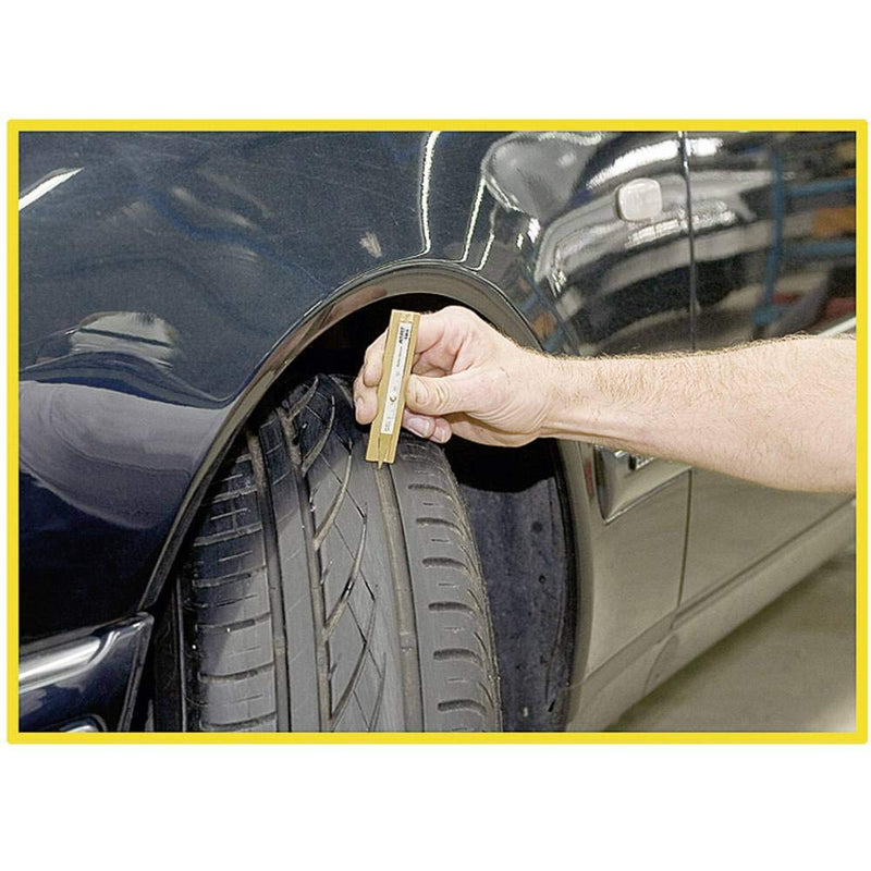 HAZET 666-5 Tyre Tread Depth Gauge - Multi-Colour | 52 g, drive 650340 wheels, tyres, tyre tread depth, anti-glare reading, 30 mm measuring depth, lightweight and handy
