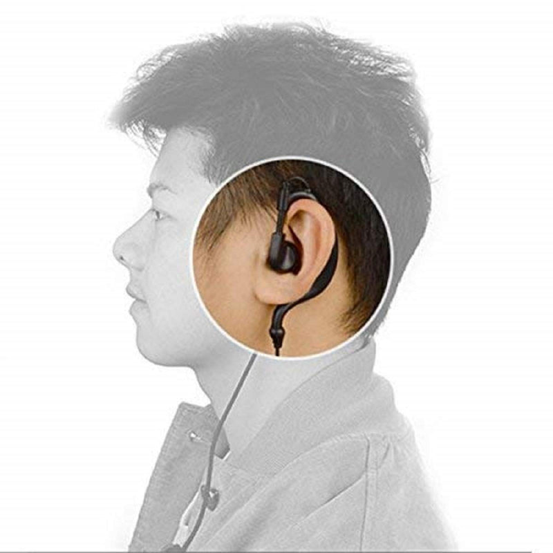 [Australia - AusPower] - Retevis Case of 10, Two Way Radio Earpiece with Mic Single Wire Earhook Headset Compatible with Baofeng BF-888S UV-5R H-777 RT22 Arcshell AR-5 Walkie Talkies 