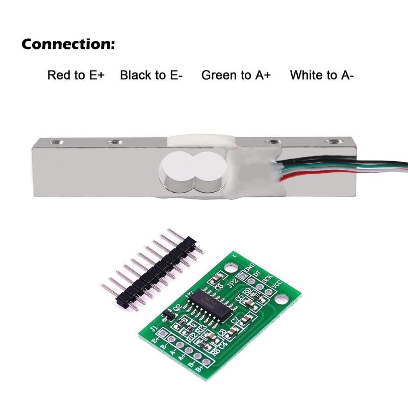[Australia - AusPower] - ALAMSCN Pack of 2 5 kg Load Cell Weight Sensors Digital Scales Load Cell + 2 Pieces HX711 Load Cell Weight Sensor Module for Arduino Microcontroller DIY (5 kg + HX711) 5 kg + HX711 