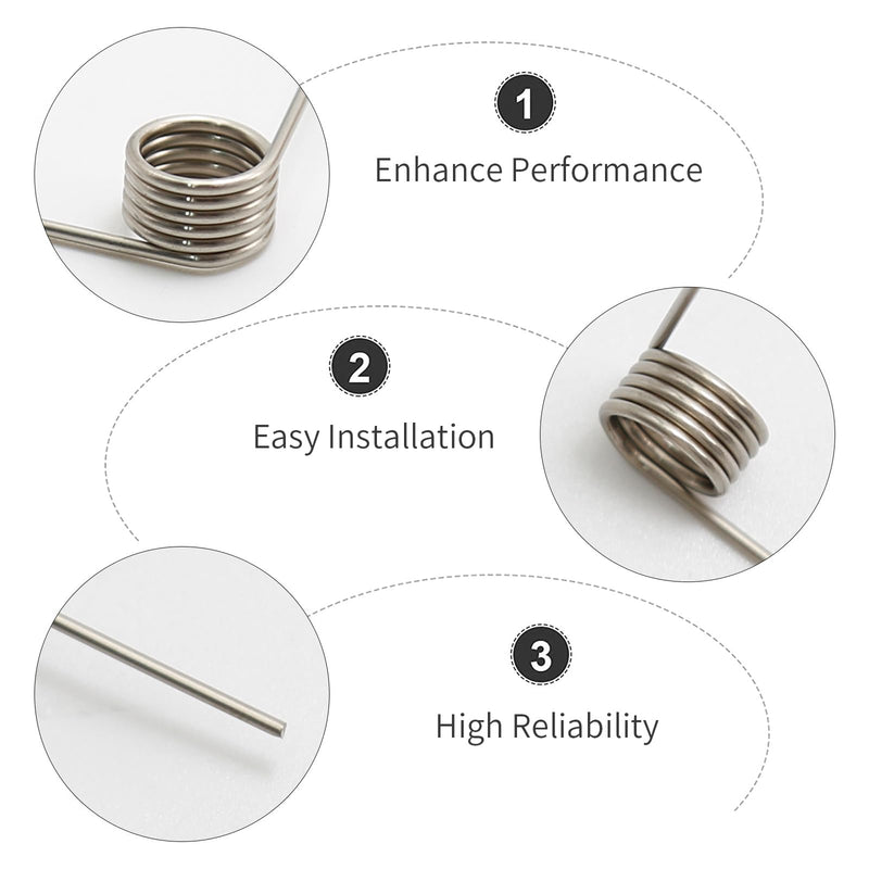 [Australia - AusPower] - 10Pcs Stainless Steel Small Torsion Spring 50Mm 90 Degree Torsional Spring 