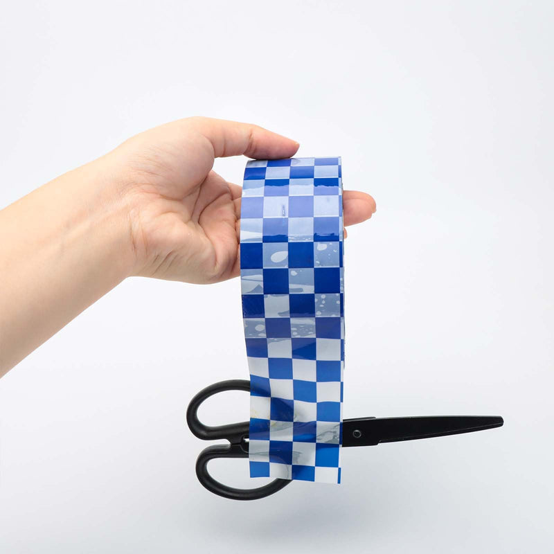 Checkered Flag Tape 1 Rolls Packing Tape Blue White Decorative Checkerboard Pattern Packaging Tape 1.89in x 328ft Duck Tape for Shipping Moving Sealing Scrapbook Box Decoration Blue & White Checkerboard
