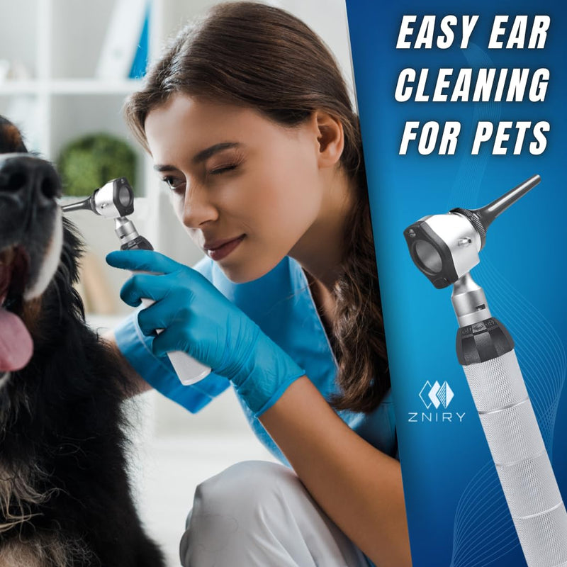 [Australia - AusPower] - Veterinary LED ENT Otoscope Diagnostic Set, with 12 Various Diagnostic Instruments 