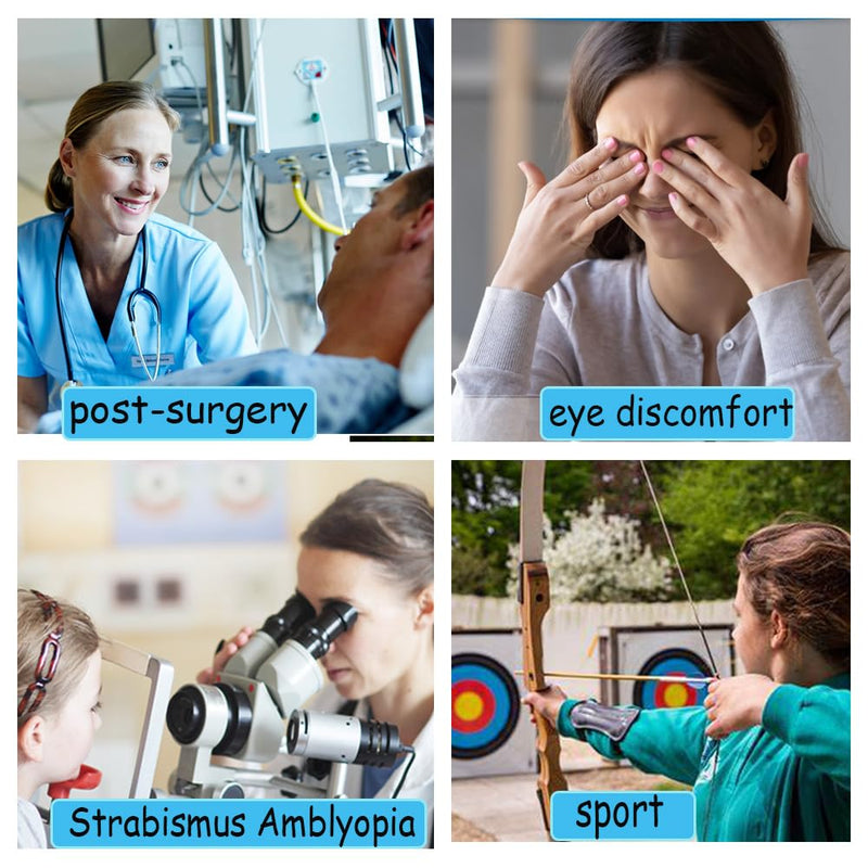 [Australia - AusPower] - 6PCS Eye Patch, Adjustable Soft Eye Patches for Adults and Kids,Medical Eyepatch,Amblyopia Lazy Eye Patches for Left or Right Eyes, 6 Colors 