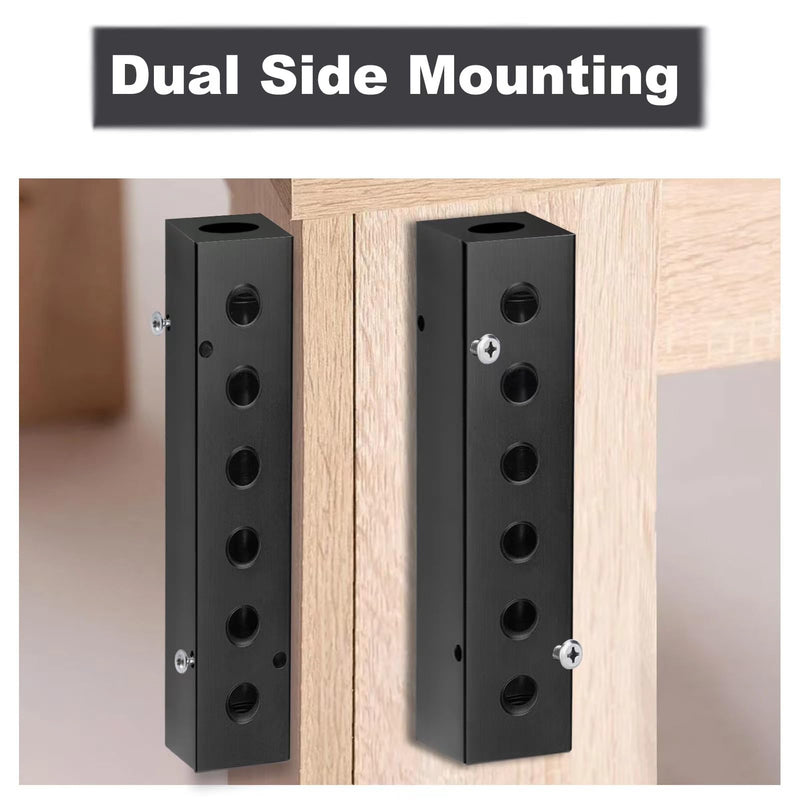 [Australia - AusPower] - Air Manifold, 6 Way 8 Port Air Compressor Manifold, Aluminum Air Hose Inline Manifold Block Splitter, Pneumatic Manifold Air Distribution Block, NPT 1/2 Inch Supply Port, NPT 1/4 Inch Output Port 