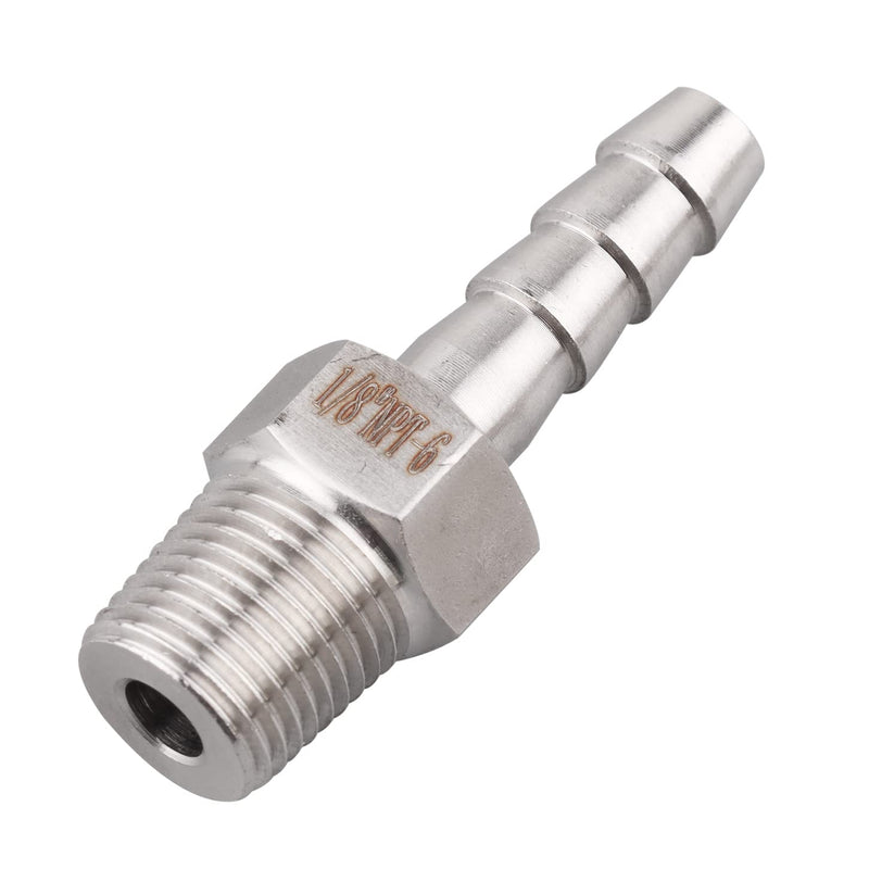 [Australia - AusPower] - DERNORD Stainless Steel 1/4" Hose Barb x 1/8" NPT Male - Home Brew Pipe Fitting Pack of 2 
