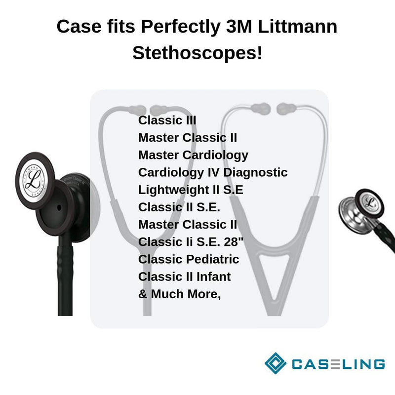 [Australia - AusPower] - caseling Hard Case fits Stethoscope 3M Classic III, Lightweight II S.E, Cardiology IV Diagnostic, (Case Only) (EVA Black) EVA Black 