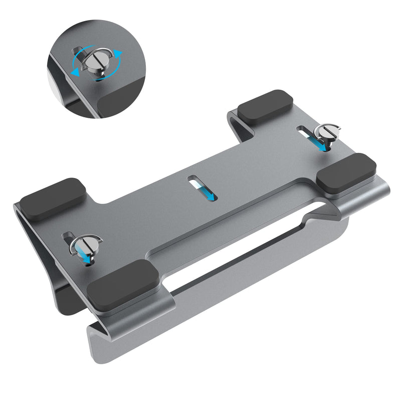 [Australia - AusPower] - Aluminum Vertical Laptop Stand Dock Holder, Adjustable Slot Width (12-42mm/0.5-1.65 inch), Space-Saving Upright Storage for MacBook and Laptops, Version 2024 Space Gray 