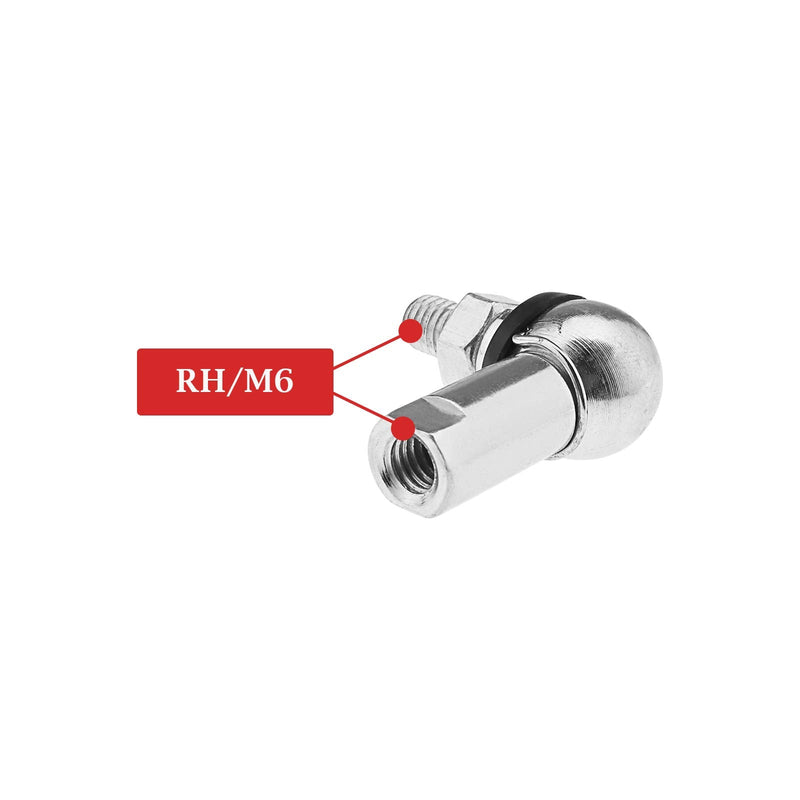[Australia - AusPower] - Micro Traders 4Pcs Angle Linkage Ball Joint Kit, with Spring Clip Dust Seal CS DIN 71802 Gear Linkage Replacements M6 (RH) 