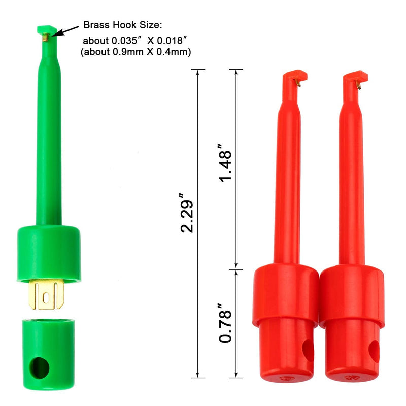 [Australia - AusPower] - RUNCCI-YUN 30 Pieces Measuring Clamps, Measuring Tips, Multimeter Wire Lead Test Clip, Electronic Mini Test Probe Set, for Repair Tool, PCB Tester, Grabber, Multimeter Tweezers Clip, IC Hook Test Clip 