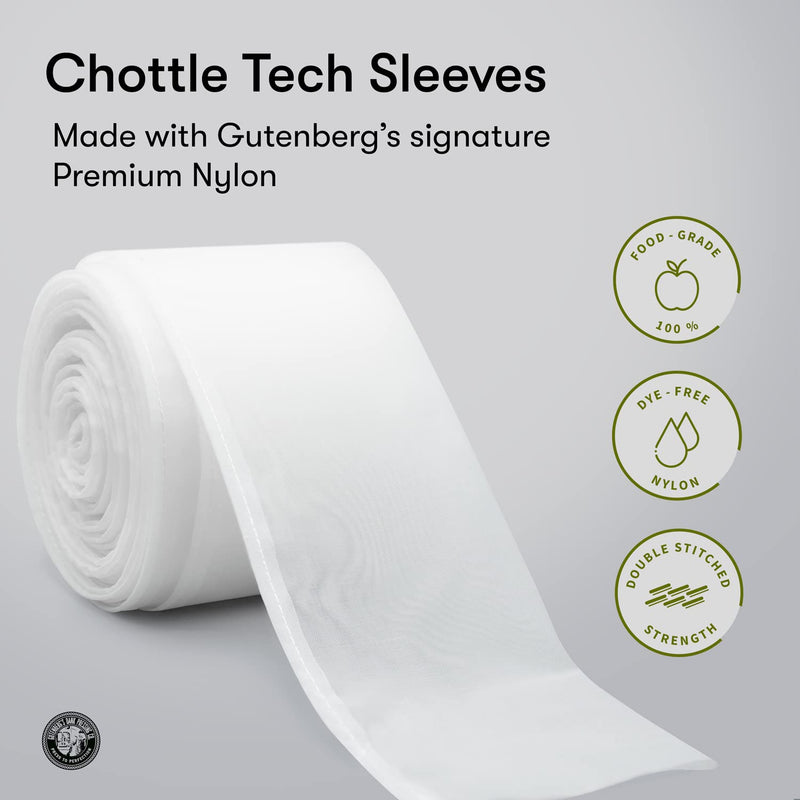 [Australia - AusPower] - Gutenberg's Tough Chottle Tech Tea Filter Tube Many Sizes | Nylon Filter Sleeve | Filter Screen Roll (2x360 inch, 120u (Micron)) 2x360 inch 120u (Micron) 