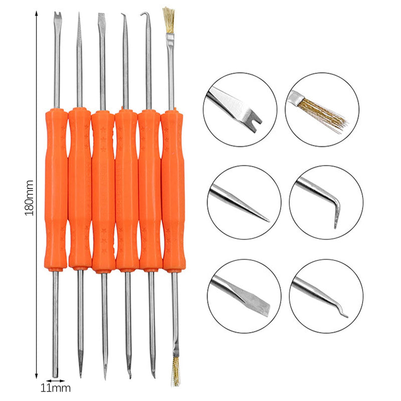 [Australia - AusPower] - Telituny Circuit Board Welding Tool Set, 6-Piece PCB Metal Soldering Aid Repair Kit for Circuit Boards, Precise Welding Tool Set, Assist Tools for Repairing, Installing, Disassembling, Cleaning 