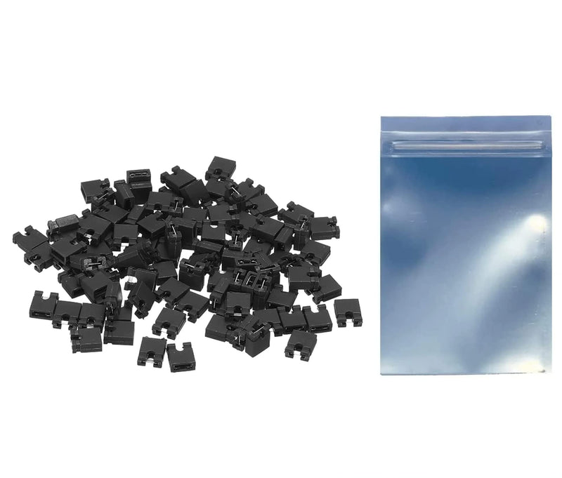 [Australia - AusPower] - 100pcs California JOS 2.54mm Black Jumper Caps Standard Circuit Board Jumper Cap Shunts Short Circuit Connection Pin Blocks 100 PCS 