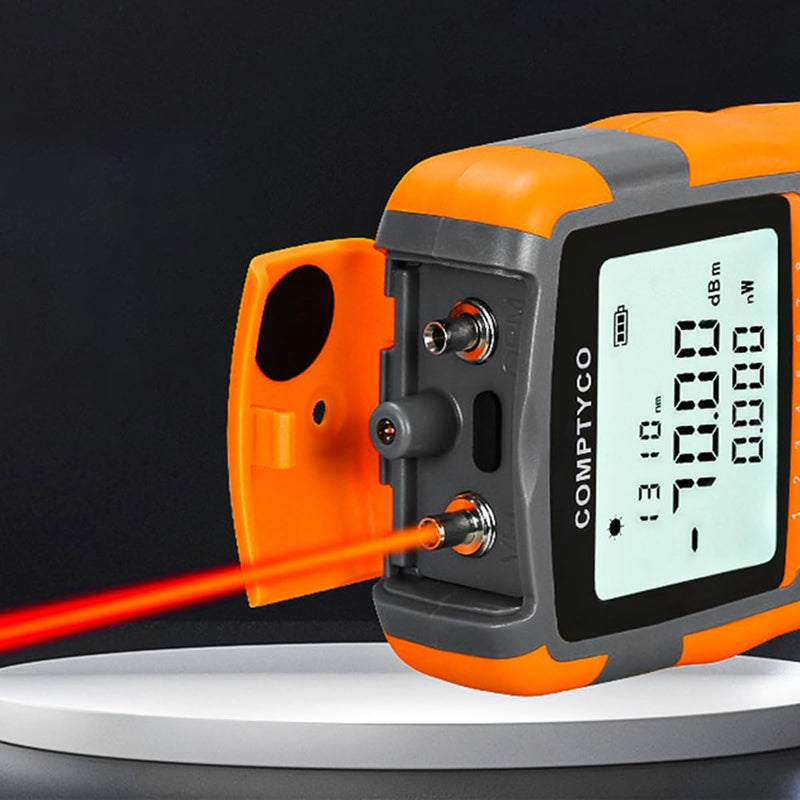 [Australia - AusPower] - POFET Fiber Optic Cable Tester Portable Fiber Optic Power Meter FC/SC/ST Universal Interface Fiber Tester Built-in Visual 2MW Error Locator (OPM&VFL) 