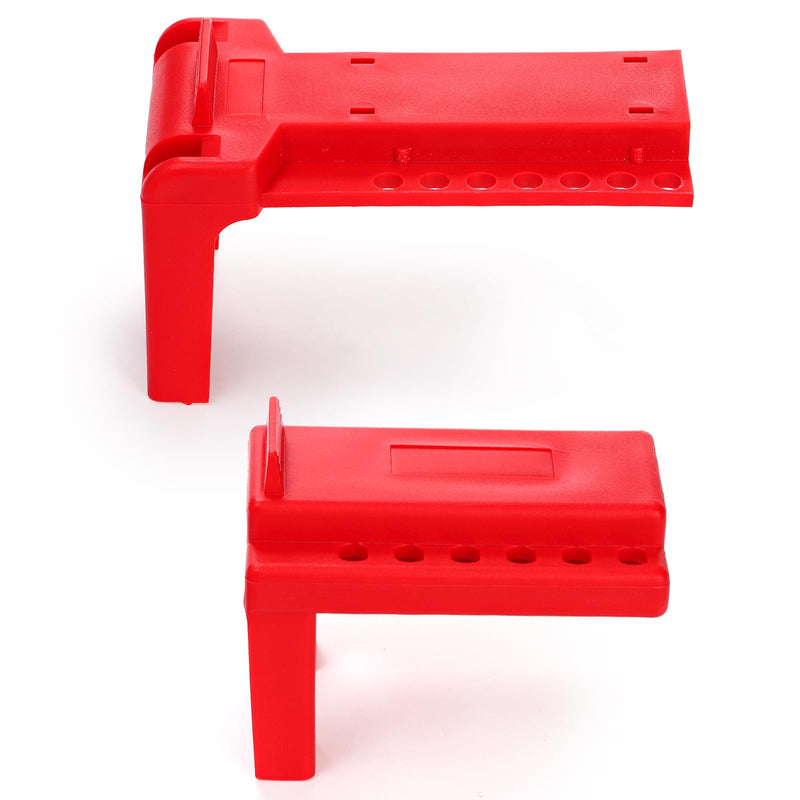 [Australia - AusPower] - Frcctre 2 Pack Ball Valve Lockout, Small Adjustable Safety Lock Industrial Faucet Handle Lock Pipe Valve Locking Device Water Spigot Lock for 1/2"-2-1/2" Outside Pipe Diameter 