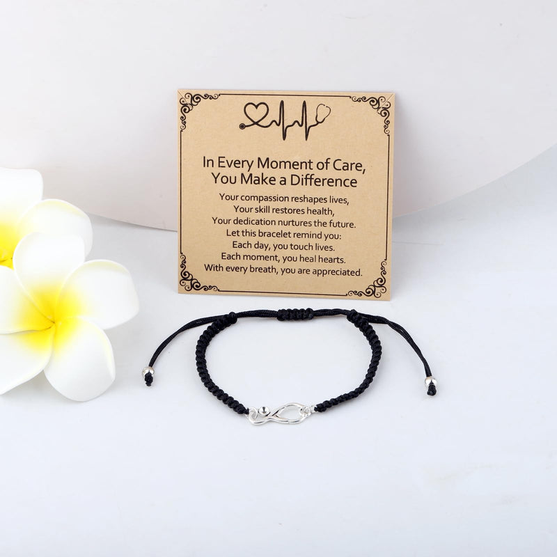 [Australia - AusPower] - MAOFAED Stethoscope Bracelet, Appreciation Gift for Nurse/Doctor, You Make a Difference, Nursing Gift(every moment) 