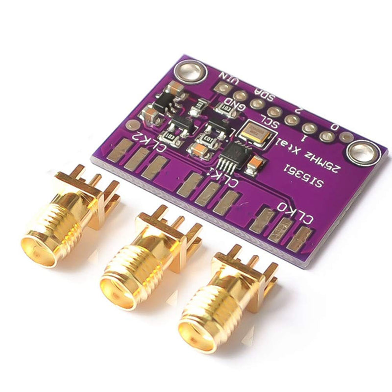 [Australia - AusPower] - 3Pcs Si5351 I2C 25MHz Programmable Clock Generator Breakout Board 8KHz to 160MHz High Frequency Signal Generator Fit for Replacing Crystals PLLs 