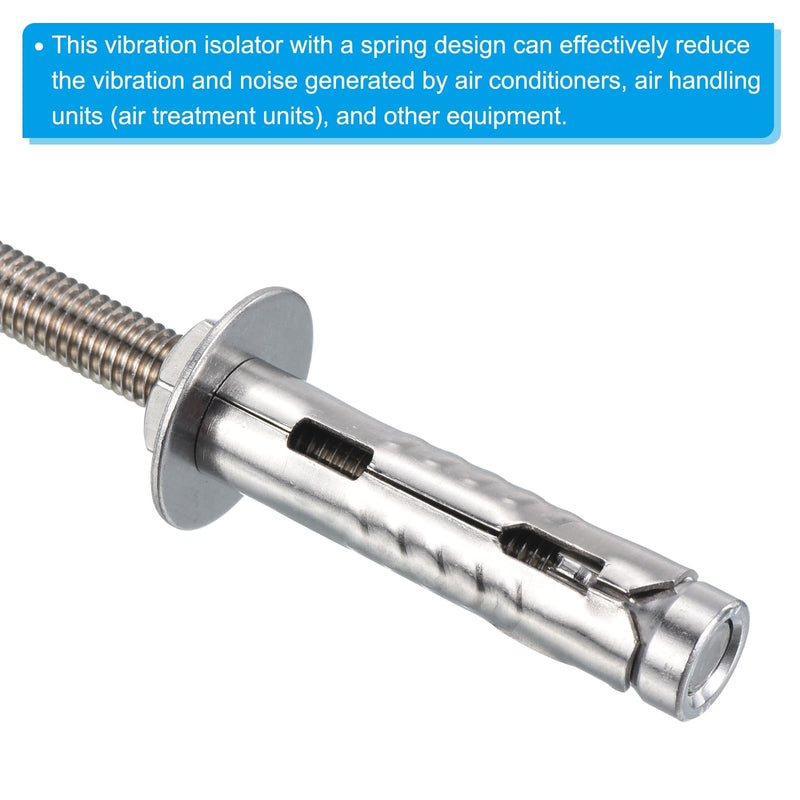 [Australia - AusPower] - PATIKIL Ceiling Hanging Bolt, Stainless Steel Damping Anti Vibration Screws Fastener for Central Air Conditioner HVAC AC Unit 1 