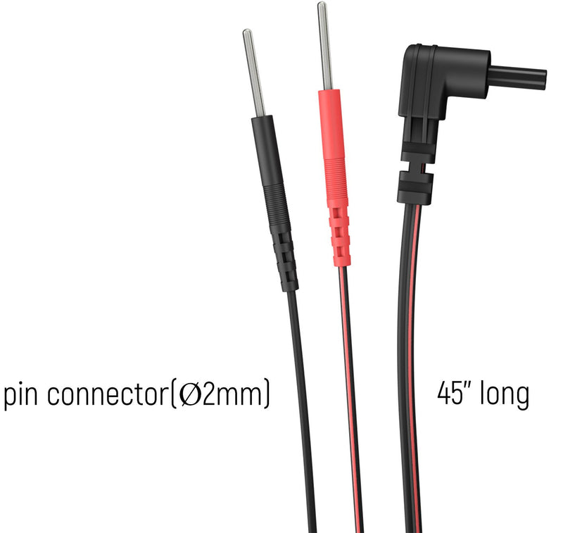[Australia - AusPower] - iStim 45" Lead Wires Replacement for TENS/EMS/IF Electrodes Units Pads /?2mm pin Cable connectors (2 Pieces) 2 Pieces 
