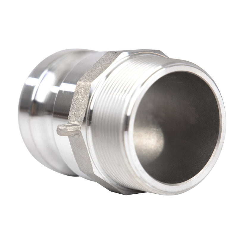 [Australia - AusPower] - 2 pcs Aluminum Camlock (2" Part F) Cam & Groove Hose Fittings, cam Lock Fittings Male Adapter x Male NPT Thread cam Lock Fittings camlock Coupling (2'') 2 