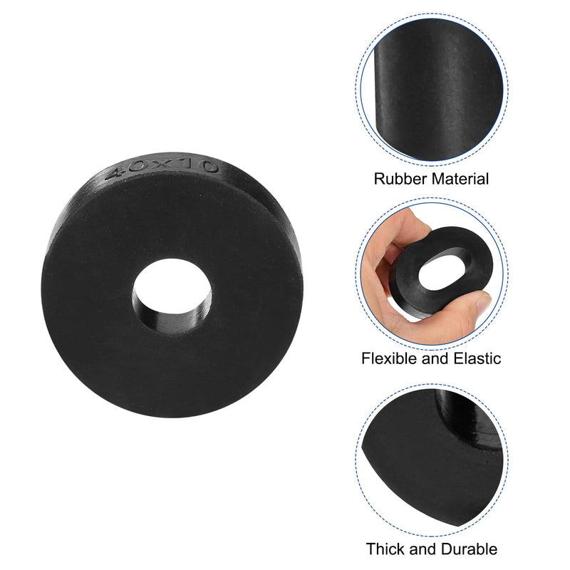 uxcell 50Pcs 1-5/8" OD x 1/2" ID x 3/8" Thick Round Rubber Washers Flat Rubber Spacer Bushing for Home Appliances Cars Boat Accessories 1-5/8" OD x 1/2" ID x 3/8" Thickness 50