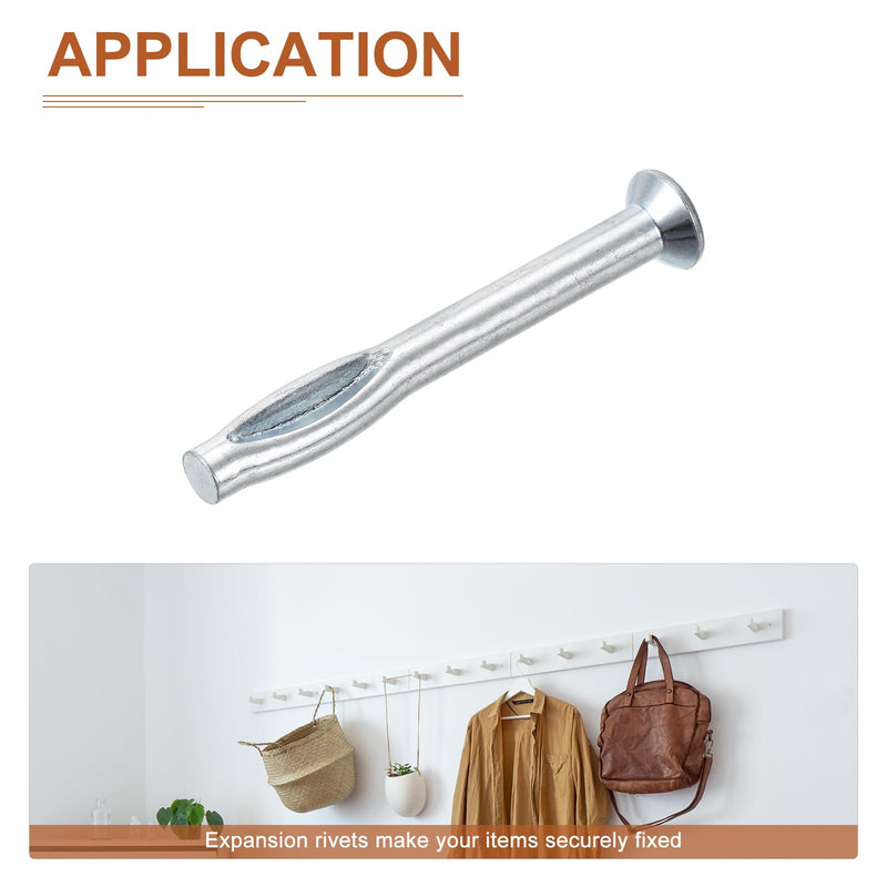[Australia - AusPower] - 1/4" x 2-1/2"(D x L) Split Drive Concrete Anchors - 100Pack - Good for Concrete Drywall - Carbon Steel Hammer Drive Nail - Silver 100 