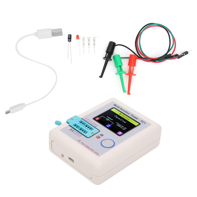 [Australia - AusPower] - Multifunction Transistor Tester 3.5 Inch TFT Screen TC1 for Capacitor Diodes, Check Electronic Components, Default 