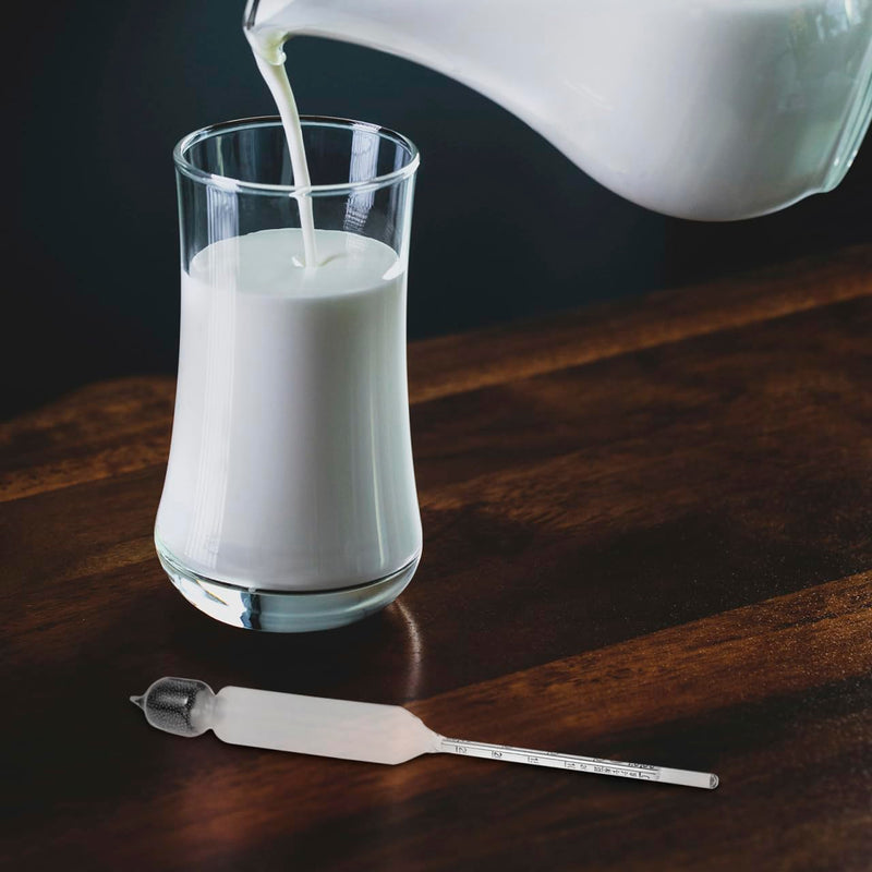 VICASKY Milk Hydrometer Made of Glass, Lactate Meter for Density Measurement for Milk, Precise Milk Measuring Tool for Kitchen and Laboratory, Portable Manual Hydrometer, 6.69 x 0.59 x 0.59 inches