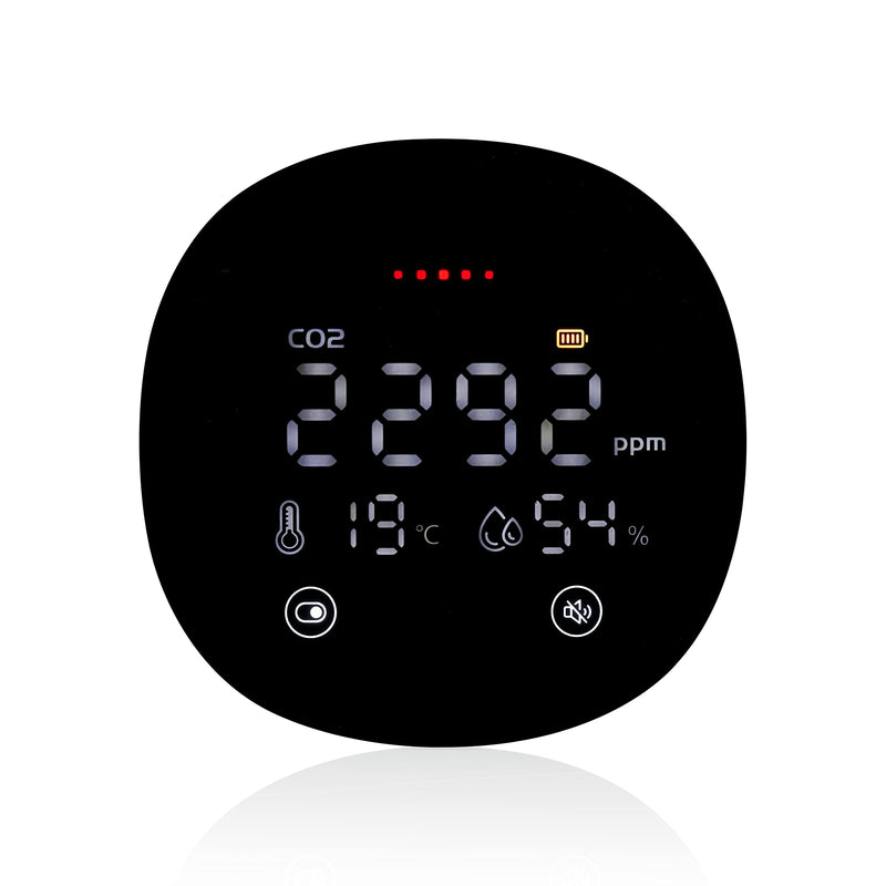 Smartwares 3-in-1 Indoor Air Quality Tester - CO₂, Temperature & Humidity - Portable Meter - For Home, Office & School - FGA-13950