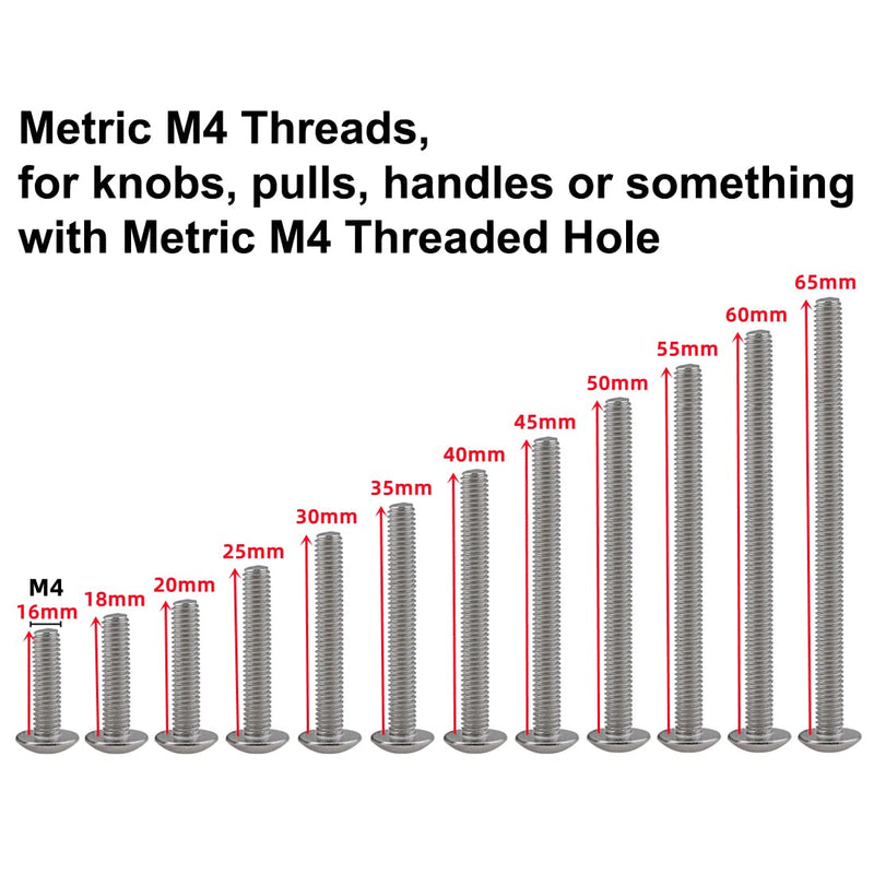 [Australia - AusPower] - 40-Pack Metric M4 x 30mm Machine Screws for Cabinet Drawer Knob Pull Handle, 304 Stainless Steel, Truss Head Bolts, Phillips Drive M4 x 30mm (40pcs) 