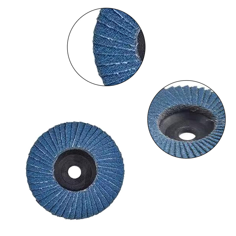 [Australia - AusPower] - Pack of 12 Flap Discs, Sanding Discs, Sanding Mop Disc, 3 Inch 75 mm, 120 Grain Flap Disc, Flap Disc for Metal, Steel, Wood, Sanding Disc, Abrasive Mop Flap Disk, Blue 
