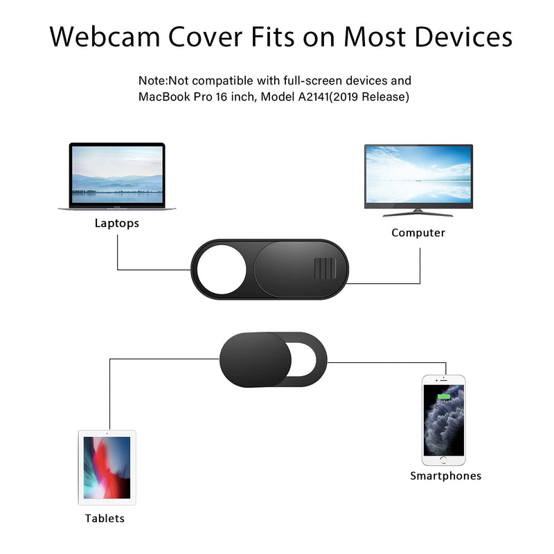 [Australia - AusPower] - Laptop Camera Cover Slide, 12 Pack Webcam Cover, Phone Camera Cover, Ultra-Thin Computer Camera Cover Slide - Fits Most Laptop, Desktop, PC, Tablet, Smartphone to Protect Your Privacy and Security 