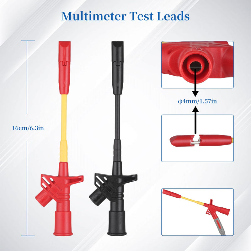 [Australia - AusPower] - 27-Piece，Multimeter Leads，Multimeter Test Leads Probes kit，Test Tweezers with，Alligator Clips with Wires，Volt Meter Leads Test Probes，Test Lead Kit 