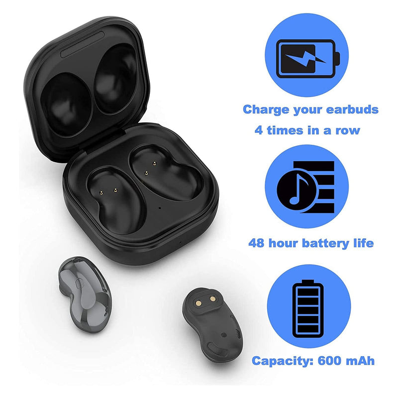 [Australia - AusPower] - Earbuds Charging Case for Samsung Galaxy Buds Live SM R180, Replacement Charger USB Charging Case Dock. Black 