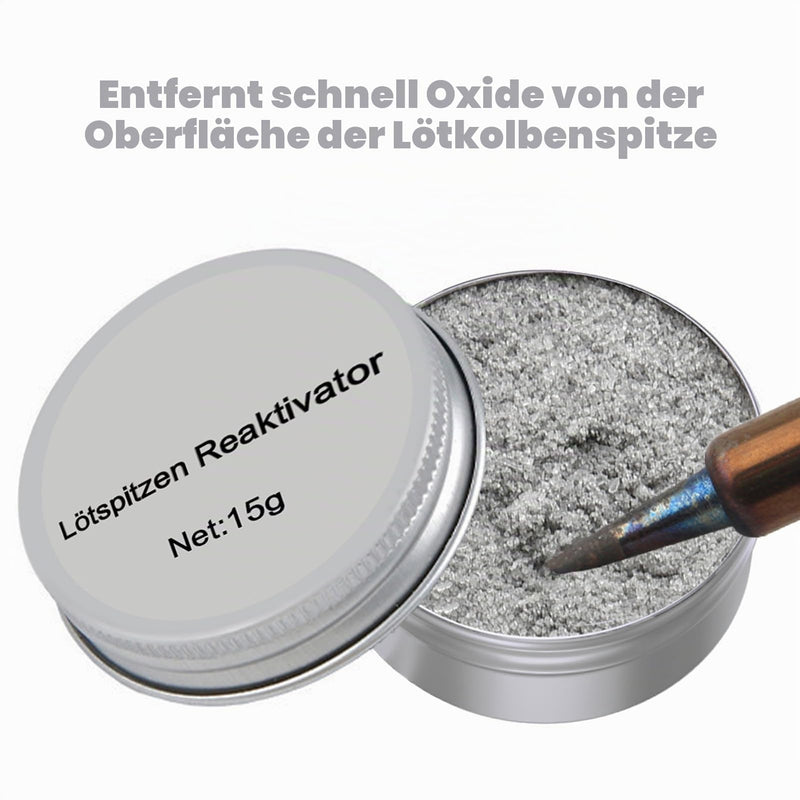 Soldering Tips Reactivator Lead-Free Soldering Tips Activator Soldering Tip Cleaner | For reactivating oxidised soldering tips (net weight: 15 g can)