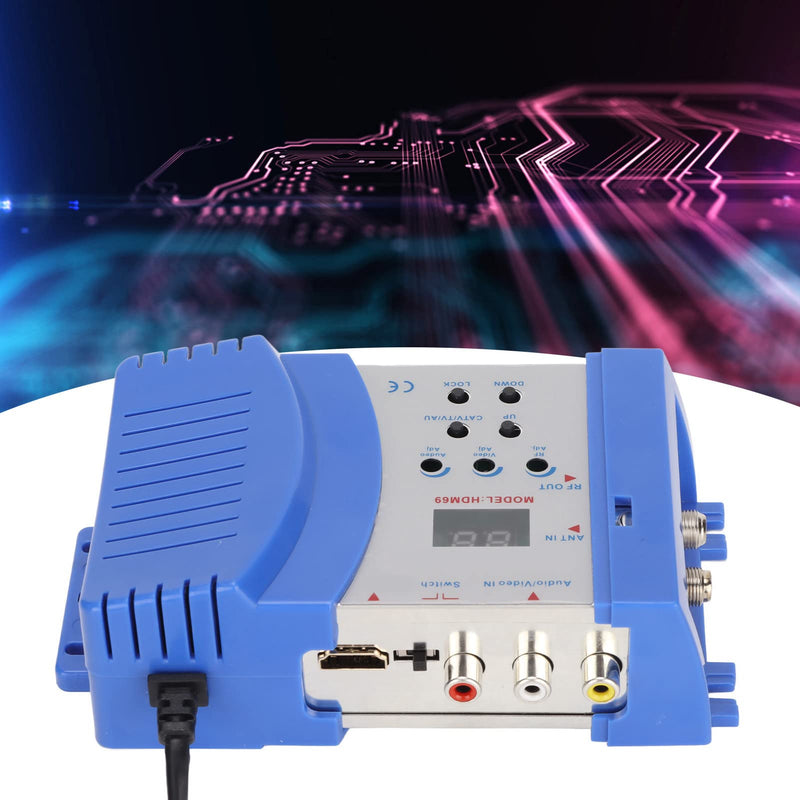[Australia - AusPower] - Modulator RF Converter, /AV to RF HD Modulator, VHF UHF Demodulator Adapter Support PAL/NTSC TV Format Output for Home TV, Plug and Play(1080P) 