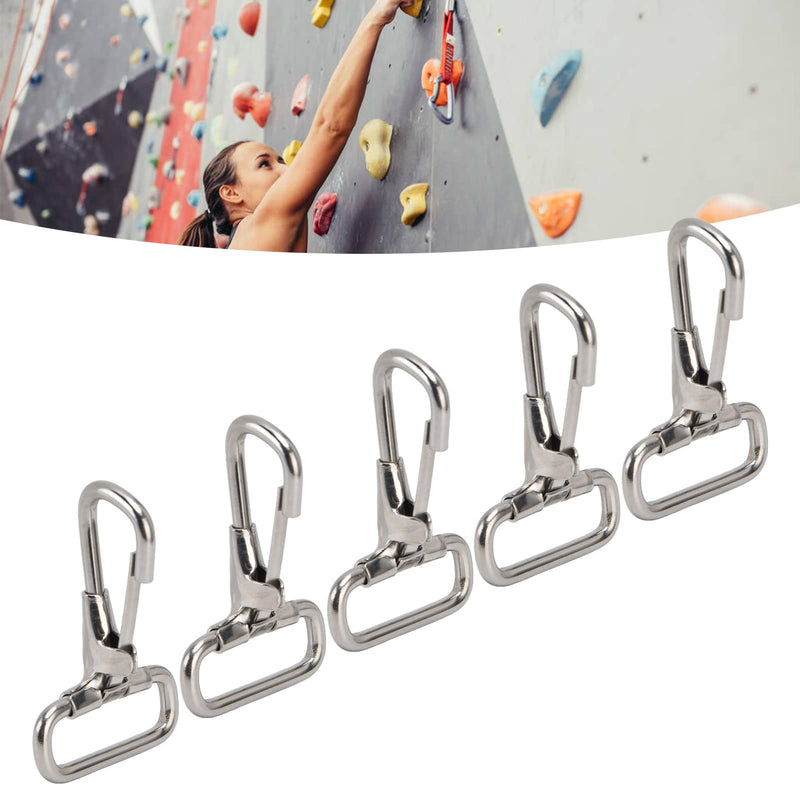 [Australia - AusPower] - Snap Hooks, 5Pcs Swivel Eye Snap Hooks, 304 Stainless Steel Swivel Eye Snap Hooks 29mm Diving Clips Spring Hooks for Bird Feeders, Pet, snap hooks 