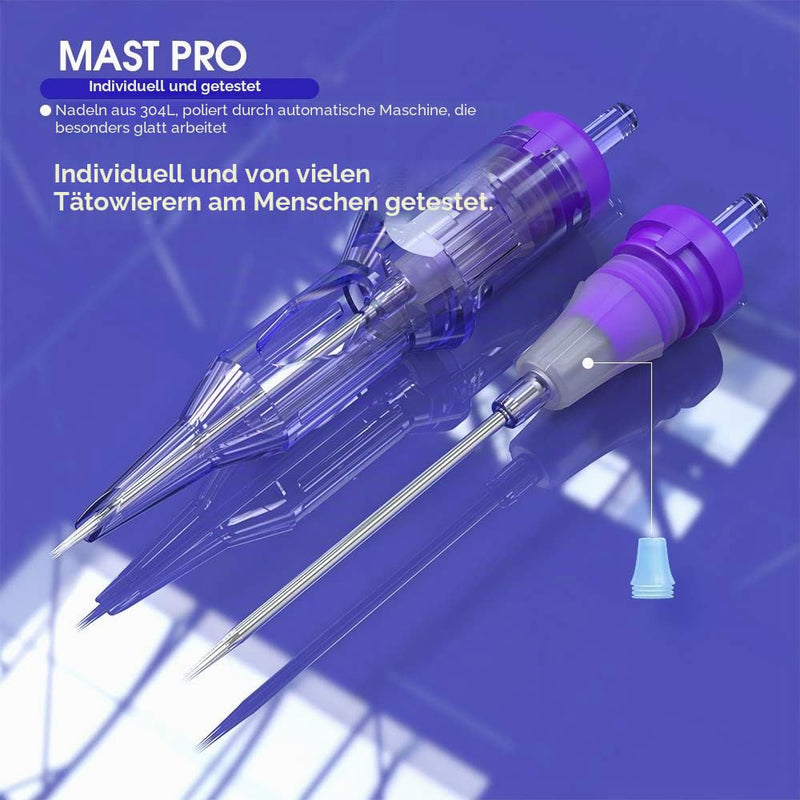 Mast Pro Tattoo Needles Pack of 20 1001RL Bugpin Round Liner Microblading Cartridges Tattoo Needles and Tattoo Machine S-PRO-1001RL