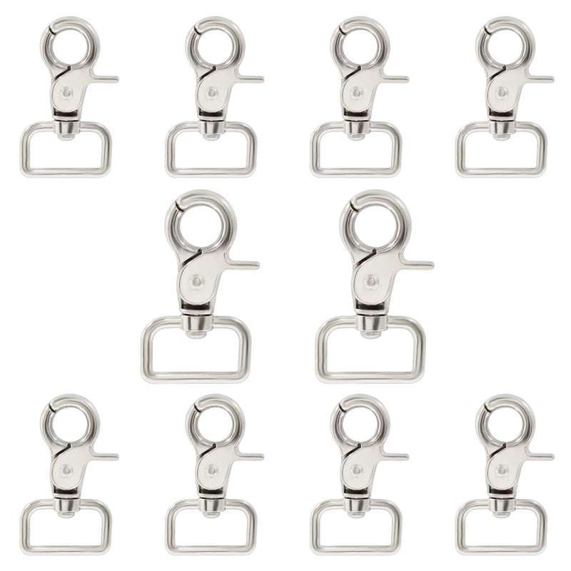 [Australia - AusPower] - 10Pcs Swivel Snap Hooks Heavy Duty, Trigger Snap Clasp Keychain Hook Lobster Claw Clips for Key Chains Flag Pole Dog Leash 