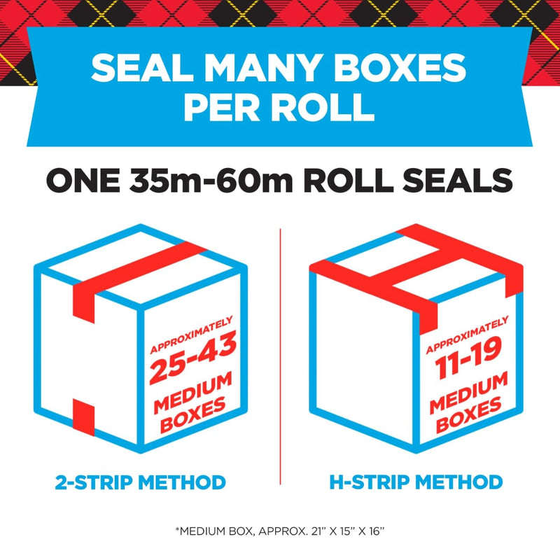 Scotch Heavy Duty Shipping Packing Tape, Clear, Shipping and Packaging Supplies, 1.88 in. x 54.6 yd., 1 Tape Roll 1.88 in x 54.6 yd (Pack of 1)