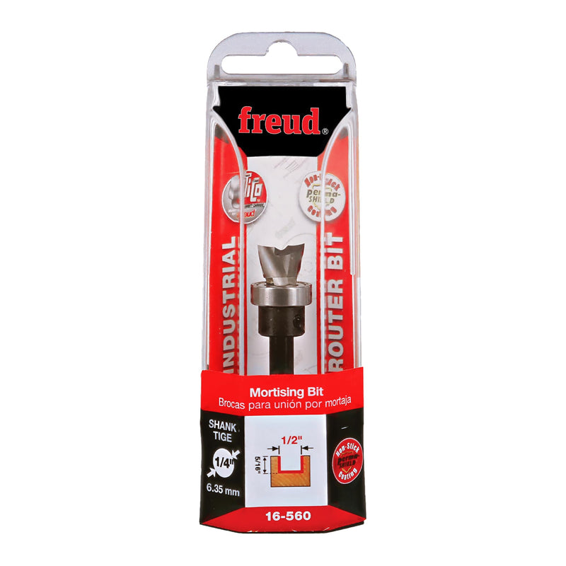 Freud 16-560: 1/2" (dia.) Mortising Bit with 1/4" shank, 5/16" carbide height