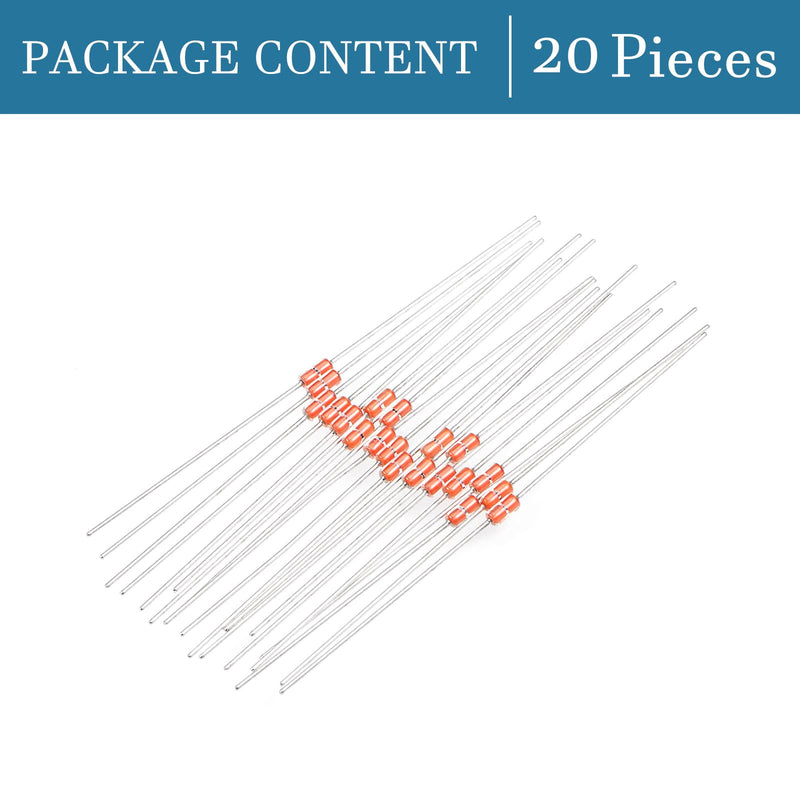 [Australia - AusPower] - QUARKZMAN 10K Ohm NTC Thermistors Resistors x 20 Pieces Glass Sealed Temperature Sensors Coefficient Thermistors for Air Conditioners 