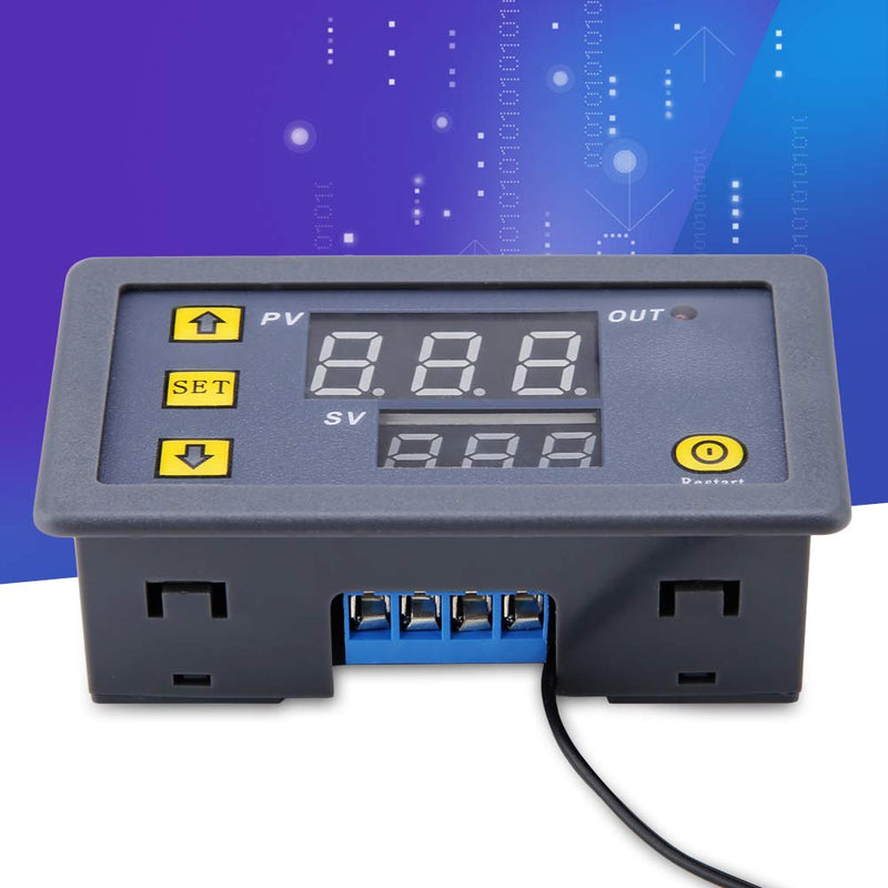 [Australia - AusPower] - 12v 20A W3230 LCD Digital Timer W3230 Digital Temperature Controller Thermostat Meter 12V 24V 220V Digital Thermostat Thermostat Switch Sensor with LED Display(12V red and Blue 12V red and blue display 