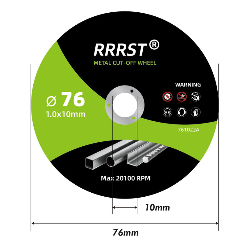 [Australia - AusPower] - Cutting Disc 76 mm Metal Stainless Steel for Angle Grinders, Pack of 25, Extra Thin 1 mm Angle Grinder Flex Disc, Cutting Discs for Metal, Stainless Steel, Steel, Iron, Sheet Metal, Plastic, Steel 76 mm, 25 pieces 