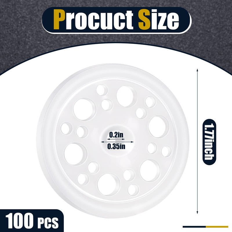 [Australia - AusPower] - 100 Pcs 1.77 Inch/45 mm Plastic Washers Load Spreading Polypropylene Washers for Fixing and Supporting Rigid Foam Insulation Foam Board Load Spreading for Screws Nail 100 