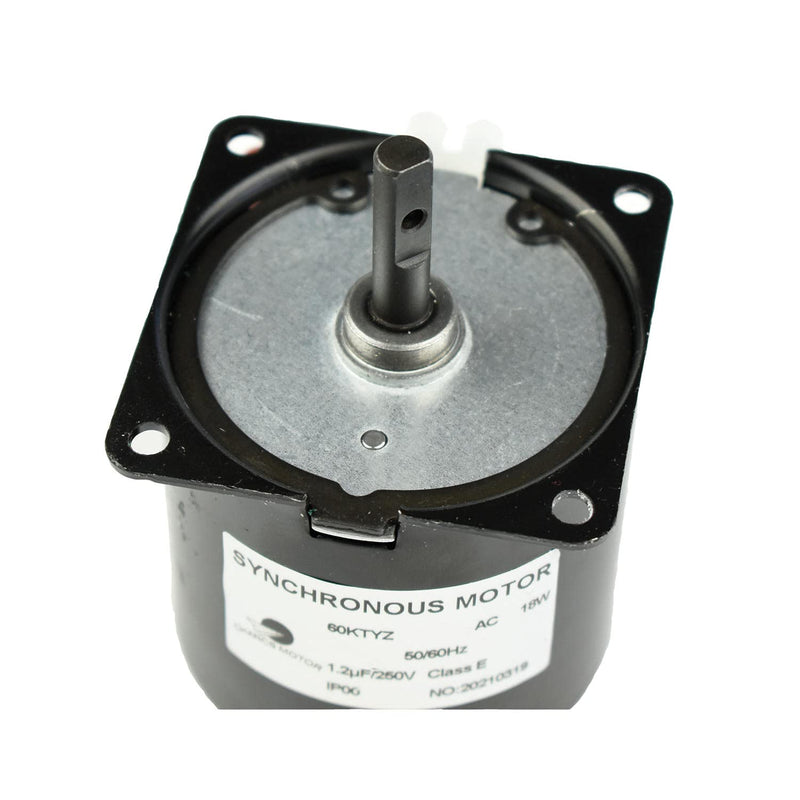 CHANCS Permanent Magnet Motor 60KTYZ AC 110V 2.5-3RPM CW/CCW Synchronous Gear Motor with Motor Bracket Support Fixed Base 2.5/3r/min Motor+Bracket