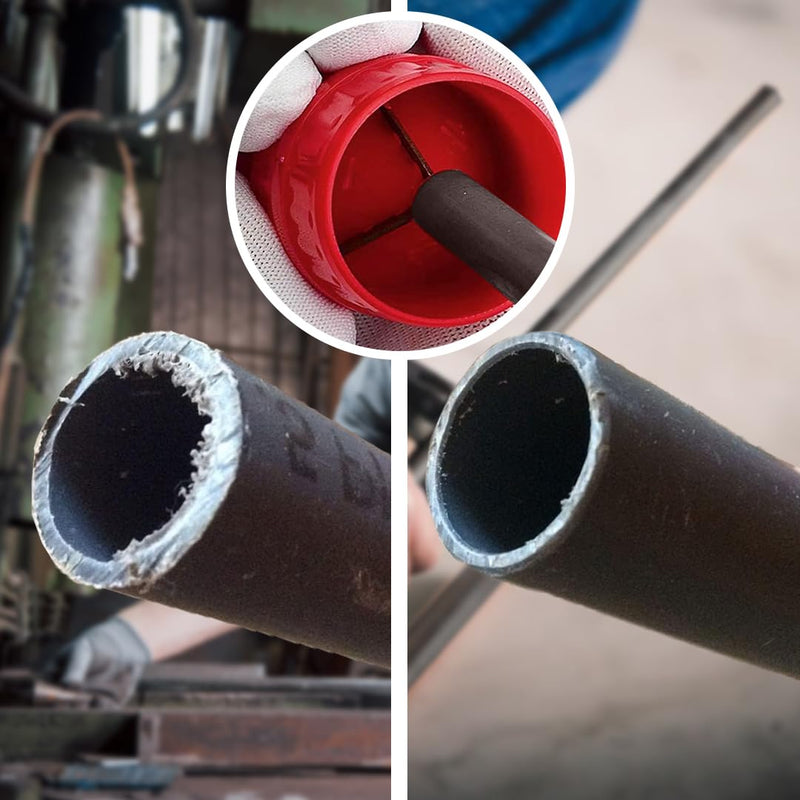 [Australia - AusPower] - Deburring Plastic Copper Tube, Universal 2-in-1 Pipe Deburring Tool for Chamfering and Grinding Indoor and Outdoor Use, 5-38 mm, Plastic Body, Copper Pipes, Red 